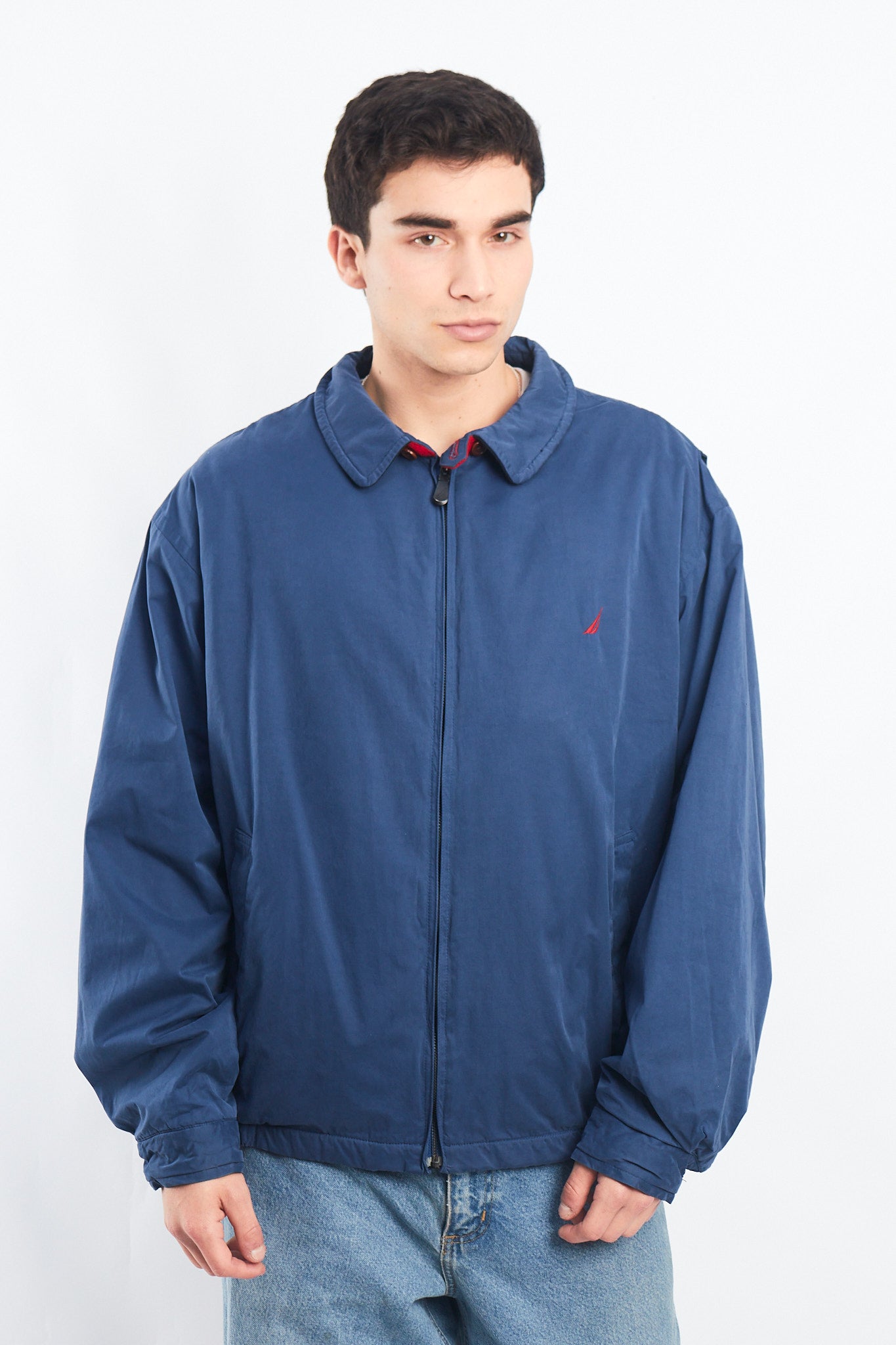 2000 Nautica Royal Blue Harrington Jacket (L/XL)