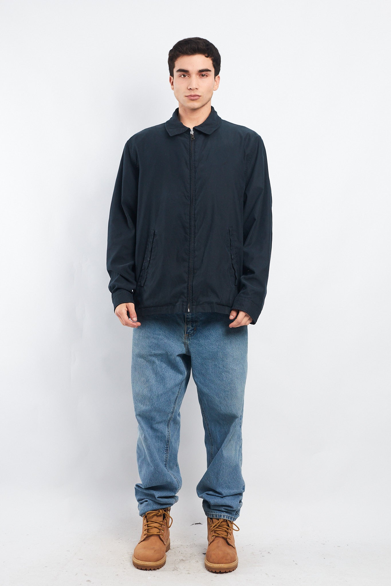 2000 Nautica Navy Harrington Jacket (L/XL)