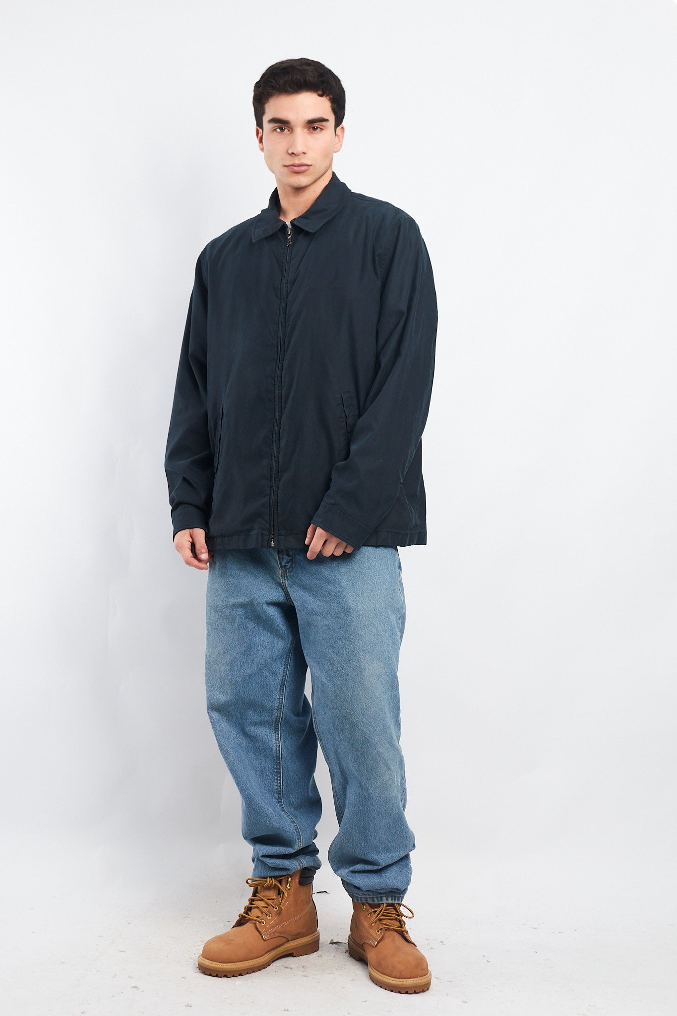 2000 Nautica Navy Harrington Jacket (L/XL)