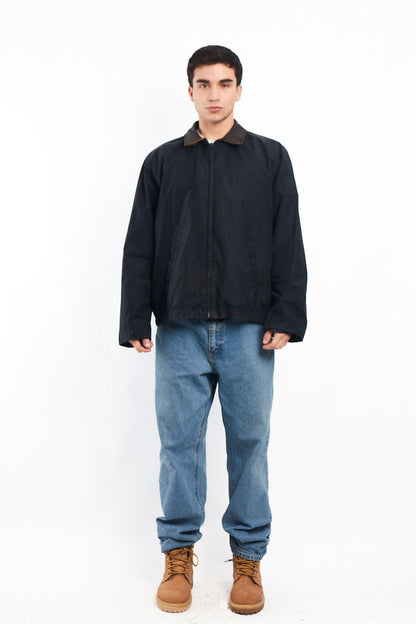 2000 Nautica Leather Collar Harrington Jacket (L)
