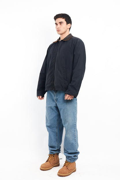 2000 Nautica Leather Collar Harrington Jacket (L)