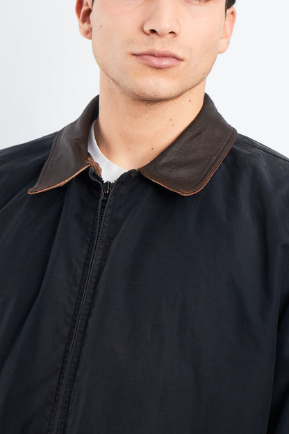 2000 Nautica Leather Collar Harrington Jacket (L)