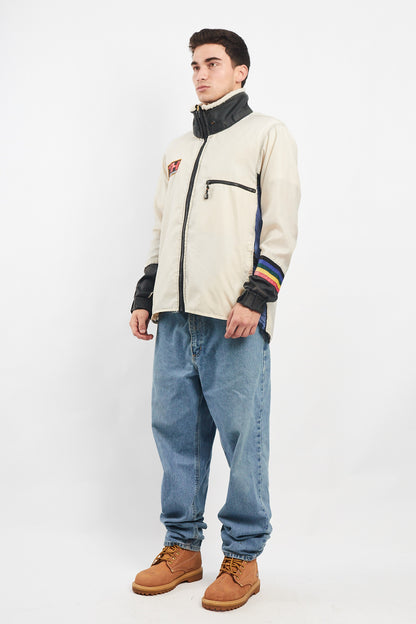 1990 Vintage Tommy Cycle Gear Rainbow Line Jacket (L)
