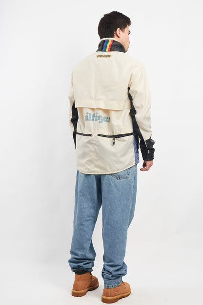 1990 Vintage Tommy Cycle Gear Rainbow Line Jacket (L)