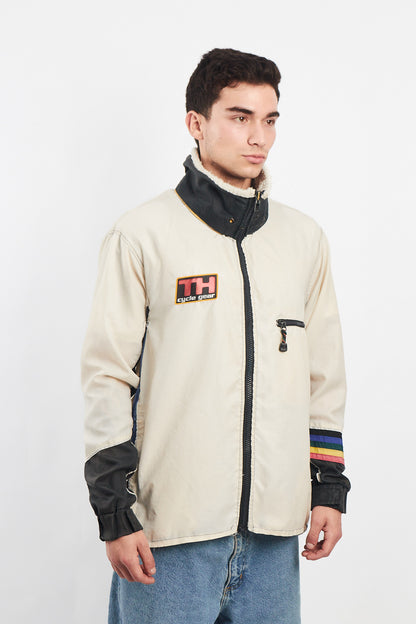 1990 Vintage Tommy Cycle Gear Rainbow Line Jacket (L)