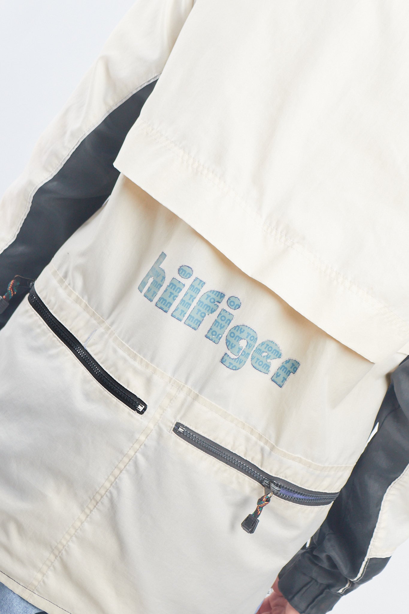 1990 Vintage Tommy Cycle Gear Rainbow Line Jacket (L)