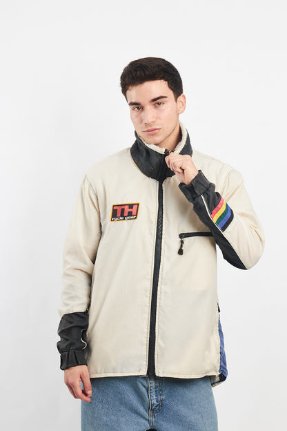 1990 Vintage Tommy Cycle Gear Rainbow Line Jacket (L)