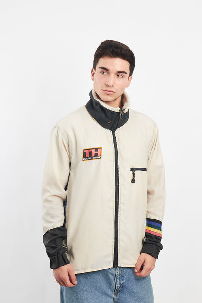 1990 Vintage Tommy Cycle Gear Rainbow Line Jacket (L)