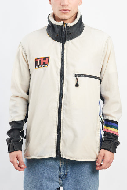 1990 Vintage Tommy Cycle Gear Rainbow Line Jacket (L)