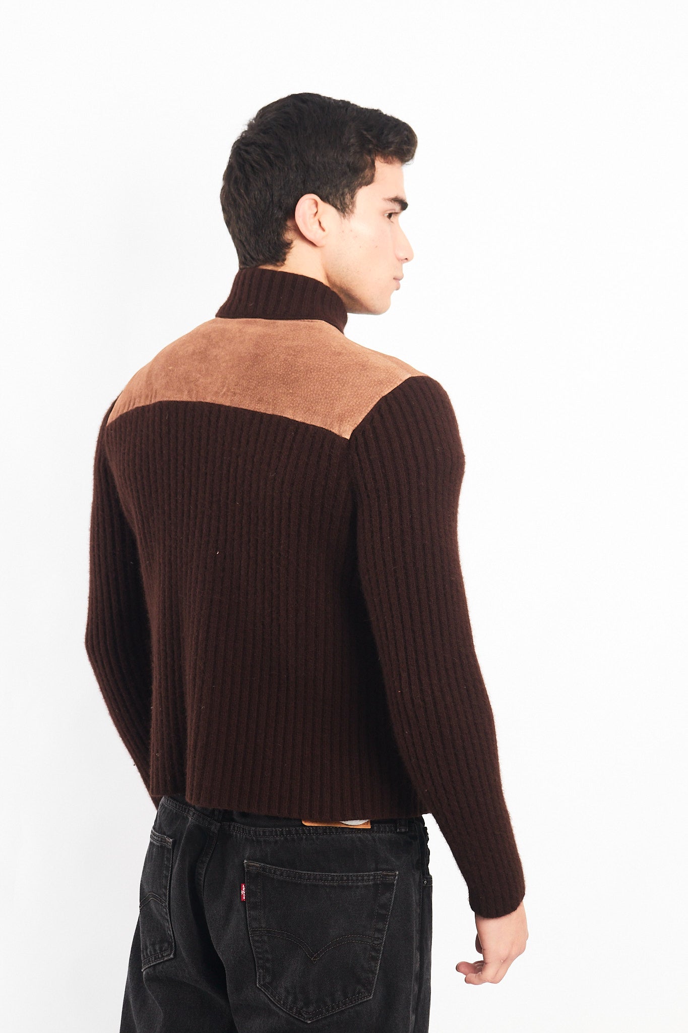 2000 Lauren RL Leather/Angora Rabbit ,Merino and Cashmere Wool Jacket (S/M)