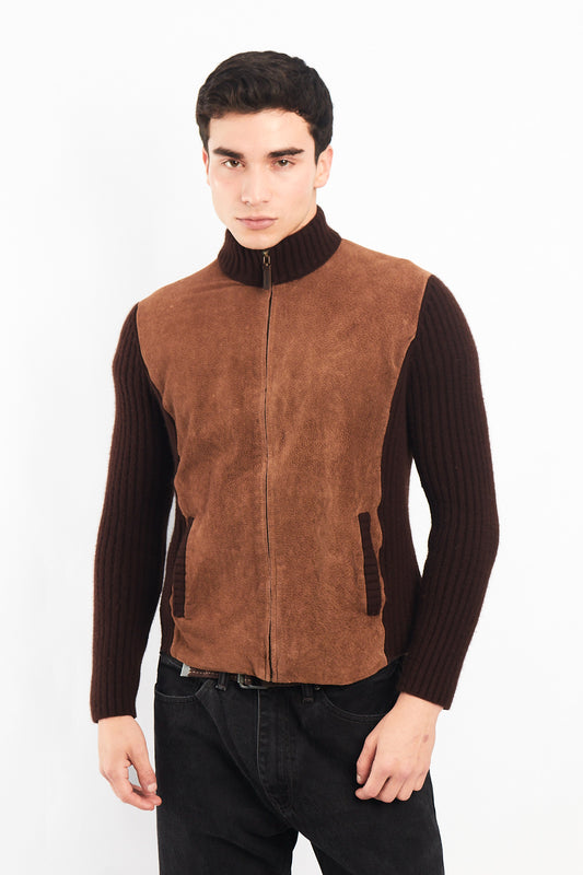 2000 Lauren RL Leather/Angora Rabbit ,Merino and Cashmere Wool Jacket (S/M)