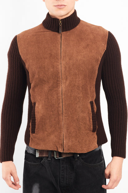 2000 Lauren RL Leather/Angora Rabbit ,Merino and Cashmere Wool Jacket (S/M)