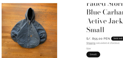 Vintage Carhartt J140 Storm Blue Duck Active Jacket (M/L)