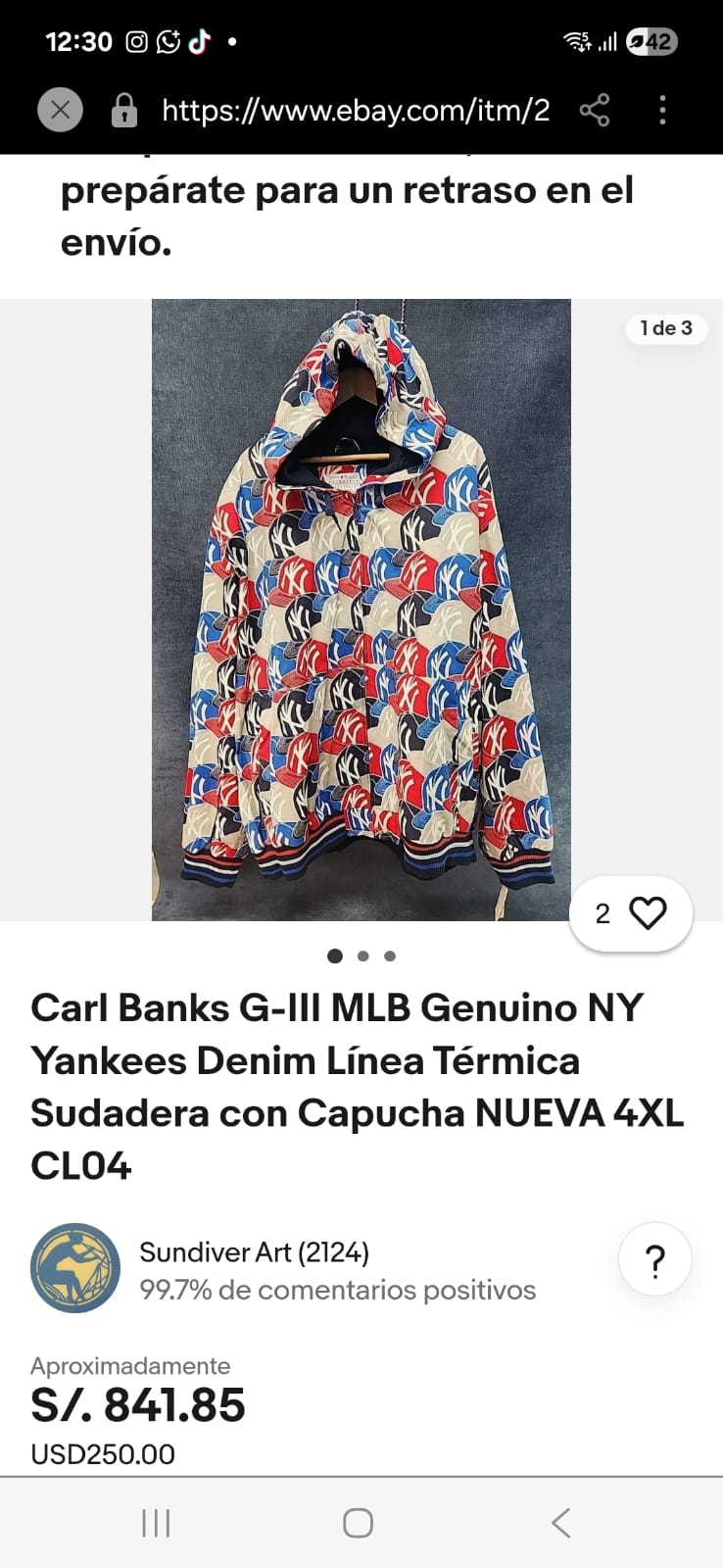 2000 Genuine Merchandise Yankees Full Logo (L)