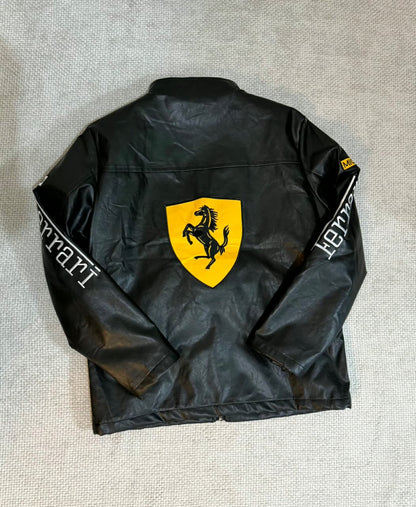 Ferrari Black Vegan Leather Jacket