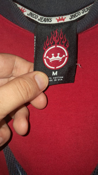 Y2K Vintage JNCO Crown Logo Graphic T-shirt (M)