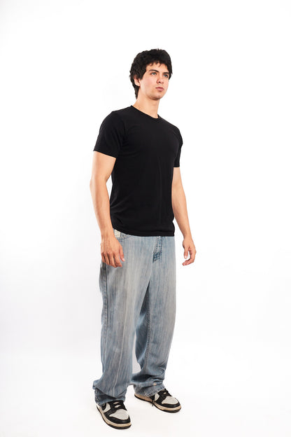 2000 Vintage Pelle Pelle Ice Gold Plate Baggy Jean (36/38)