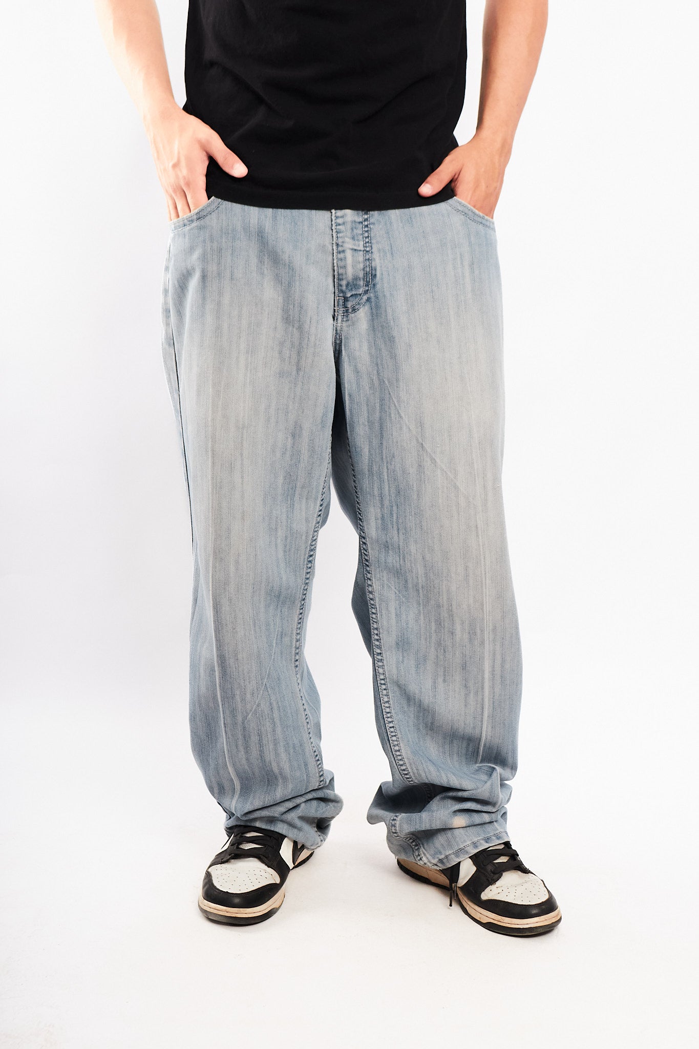 2000 Vintage Pelle Pelle Ice Gold Plate Baggy Jean (36/38)