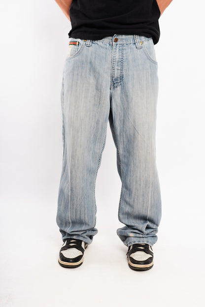2000 Vintage Pelle Pelle Ice Gold Plate Baggy Jean (36/38)