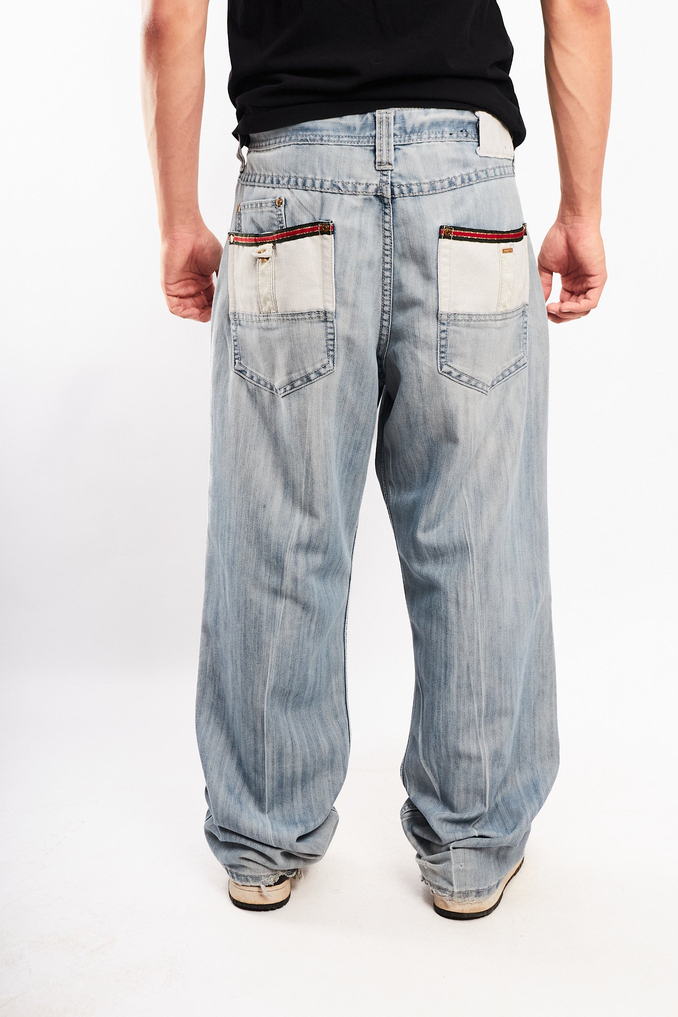 2000 Vintage Pelle Pelle Ice Gold Plate Baggy Jean (36/38)