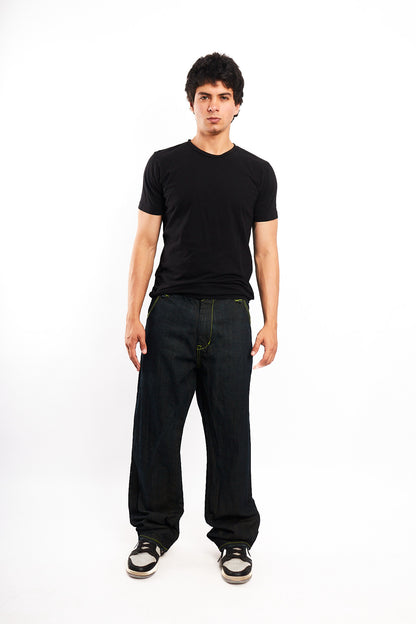 2000 Vintage Live Mechanics Embroidered Baggy Jean (36/38)