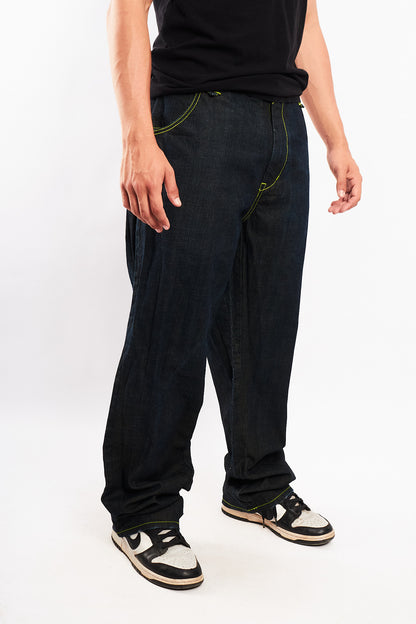 2000 Vintage Live Mechanics Embroidered Baggy Jean (36/38)