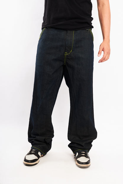2000 Vintage Live Mechanics Embroidered Baggy Jean (36/38)