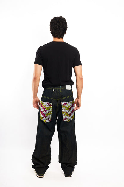 2000 Vintage Live Mechanics Embroidered Baggy Jean (36/38)