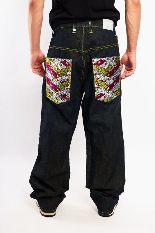 2000 Vintage Live Mechanics Embroidered Baggy Jean (36/38)