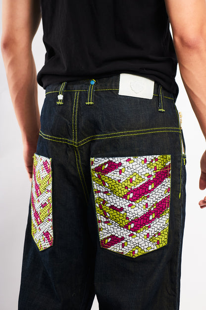 2000 Vintage Live Mechanics Embroidered Baggy Jean (36/38)