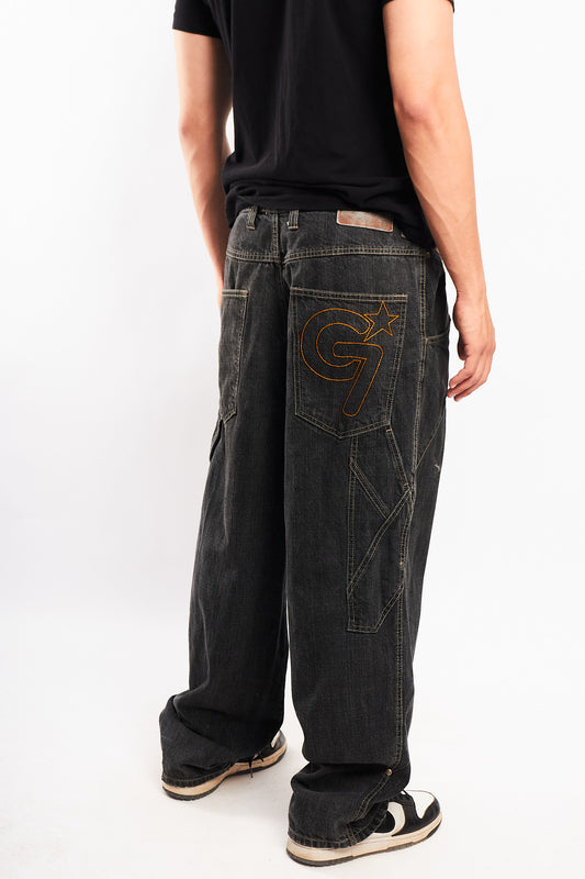2000 Vintage Gear Seven Embroidered Baggy Jean (34)