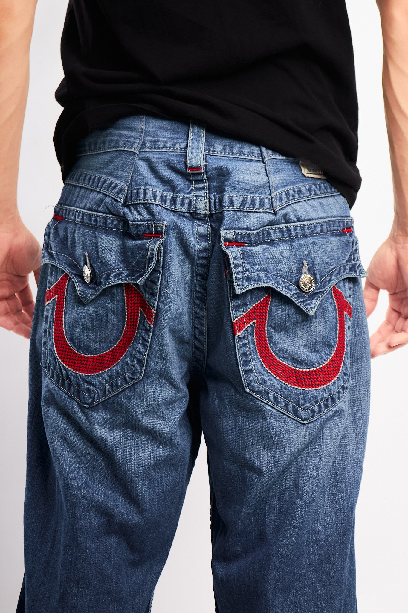 Vintage Y2K True Religion Horseshoe Embroidered Pocket Bootcut Jean (36/38)