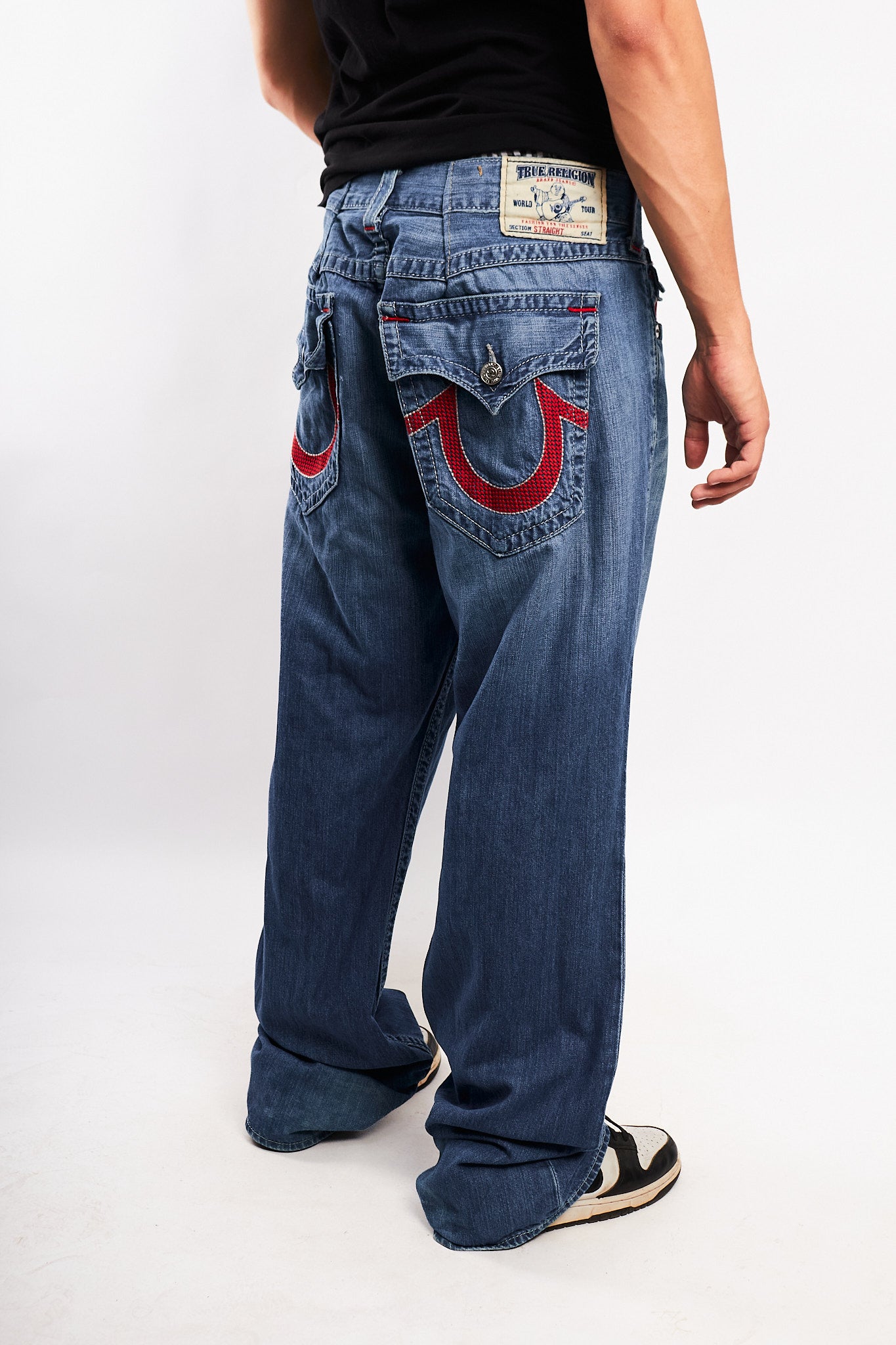 Vintage Y2K True Religion Horseshoe Embroidered Pocket Bootcut Jean (36/38)