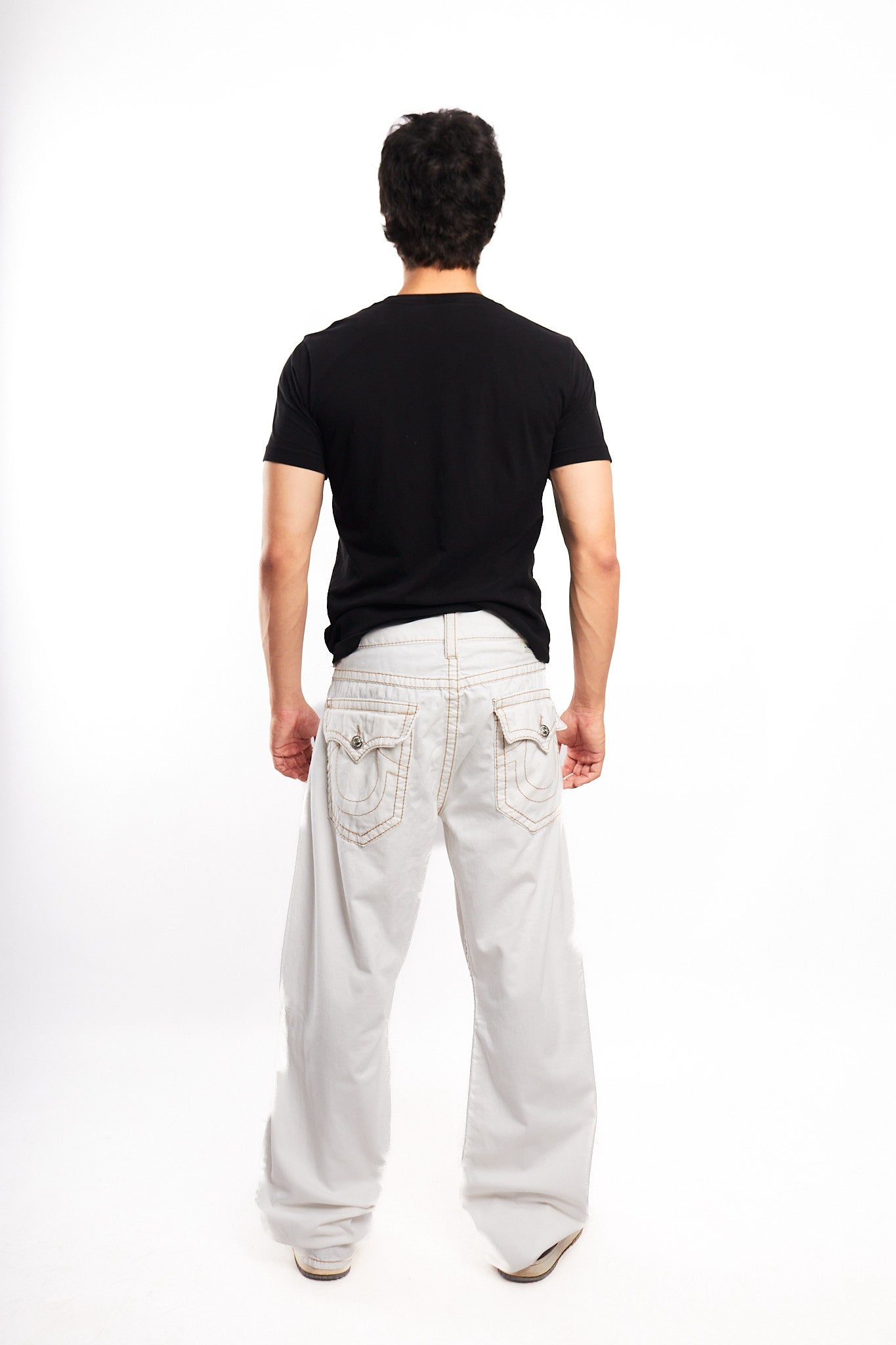 Y2K Vintage True Religion Super T Straight Jean Optic White Jean (36)