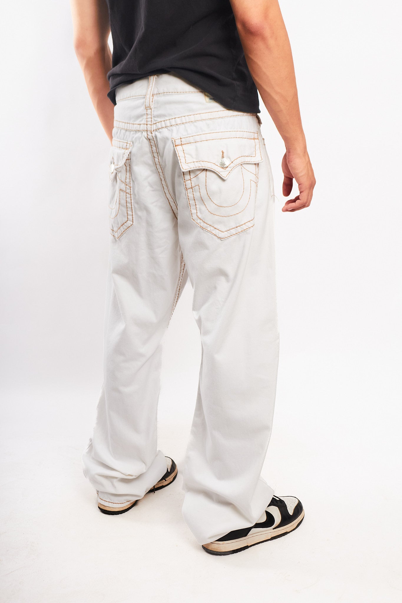 Y2K Vintage True Religion Super T Straight Jean Optic White Jean (36)