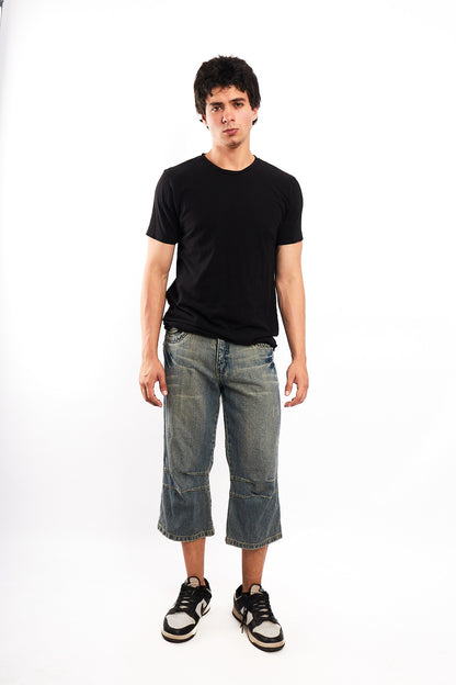 Y2K Vintage JNCO Embroidered  Distressed Jort (30)