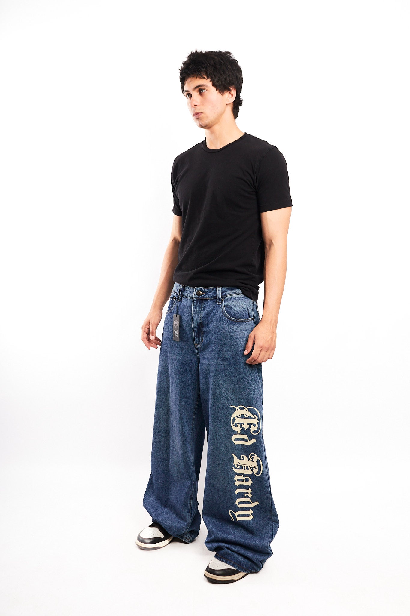 Vintage Y2K Ed Hardy Tattoo Print Born Free Baggy Wide Leg Jean (32)