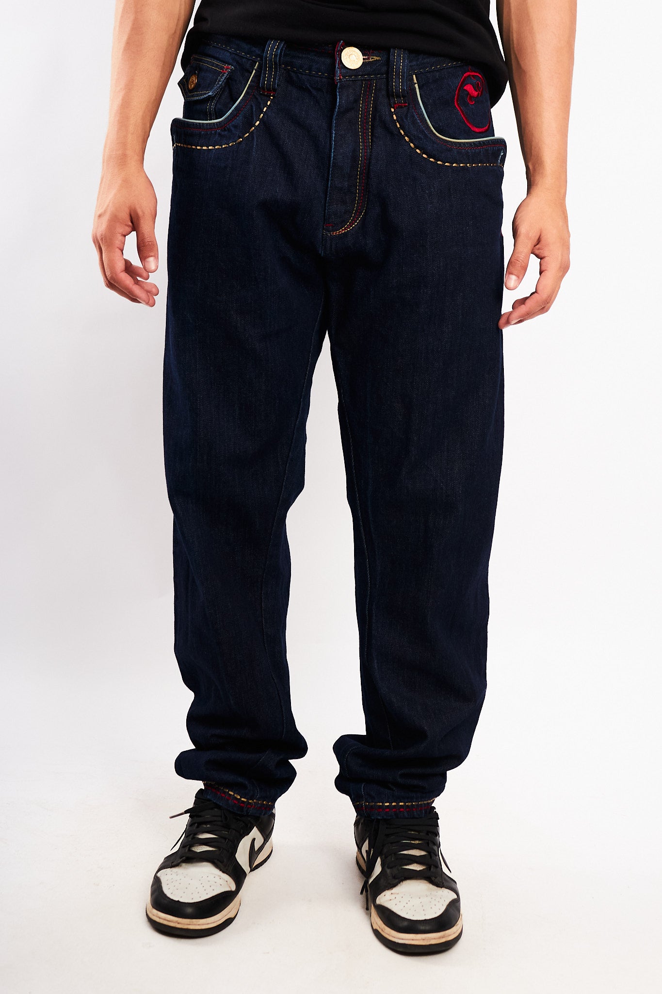 1990 Vintage Coogi Embroidered Shield Baggy  Jean (34/36)