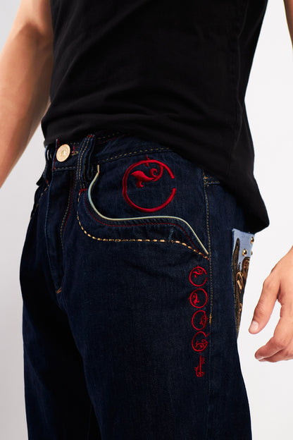 1990 Vintage Coogi Embroidered Shield Baggy  Jean (34/36)