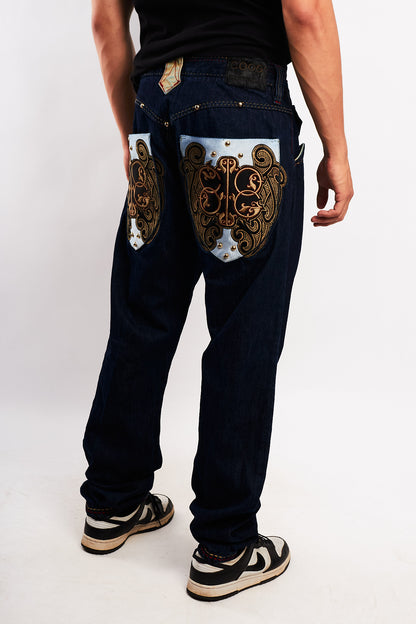 1990 Vintage Coogi Embroidered Shield Baggy  Jean (34/36)