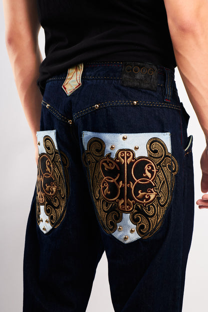 1990 Vintage Coogi Embroidered Shield Baggy  Jean (34/36)