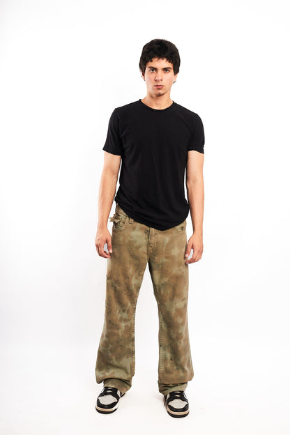 Y2K Vintage True Religion Ricky Acid Wash Camo Jean (34)