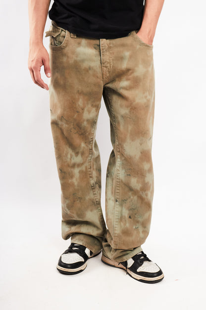 Y2K Vintage True Religion Ricky Acid Wash Camo Jean (34)