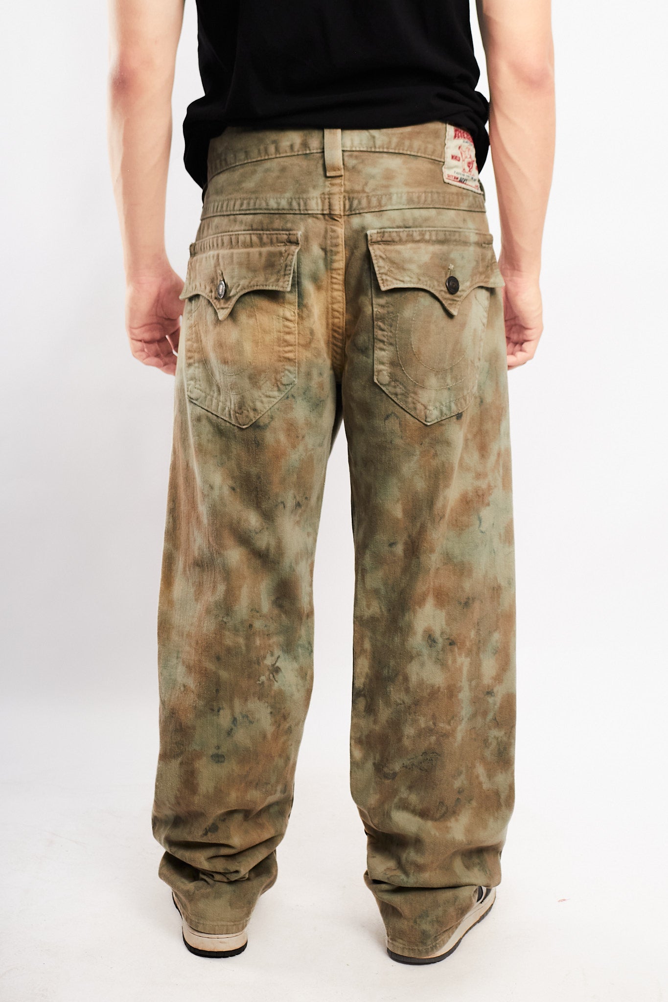 Y2K Vintage True Religion Ricky Acid Wash Camo Jean (34)