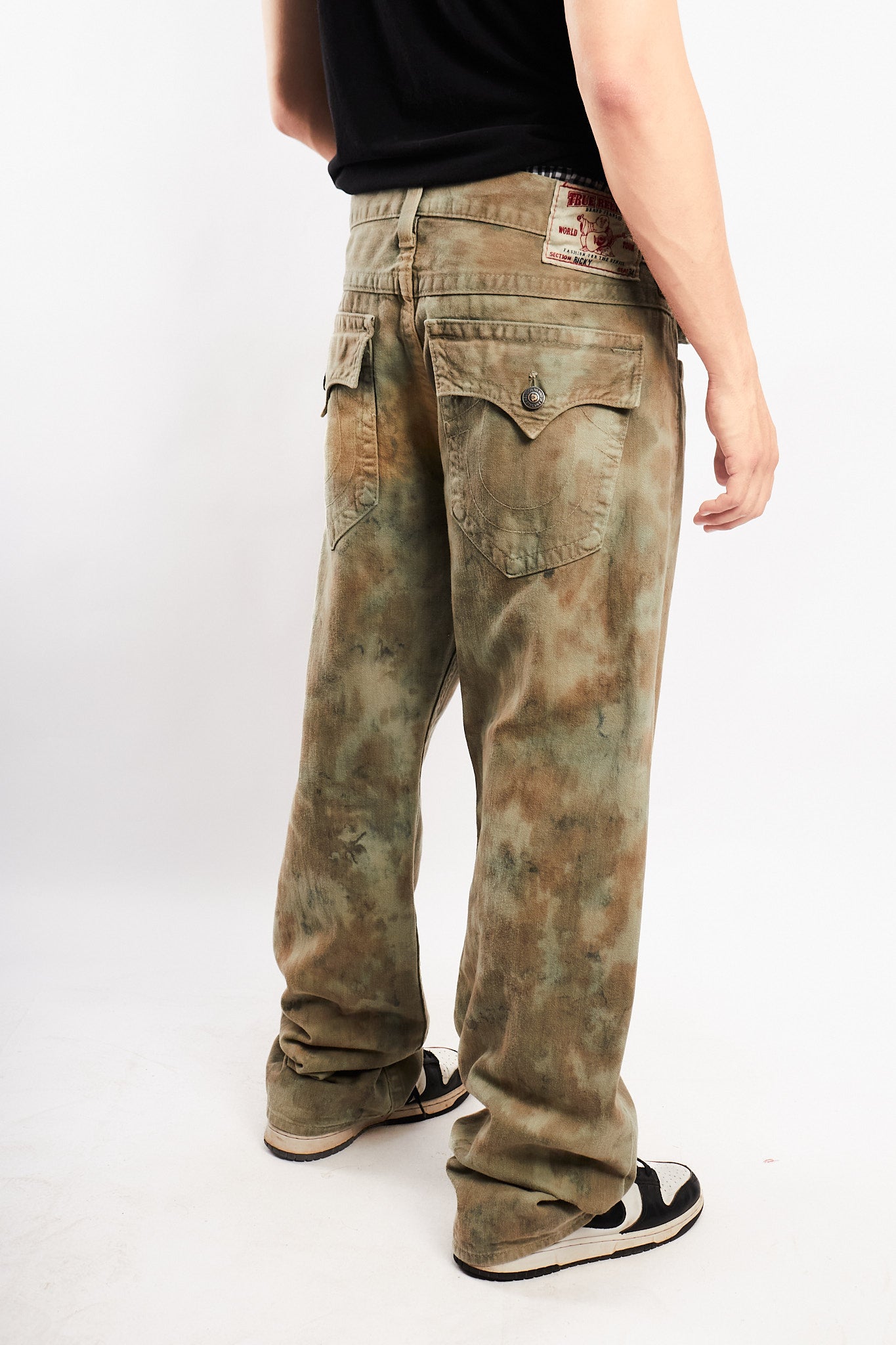 Y2K Vintage True Religion Ricky Acid Wash Camo Jean (34)