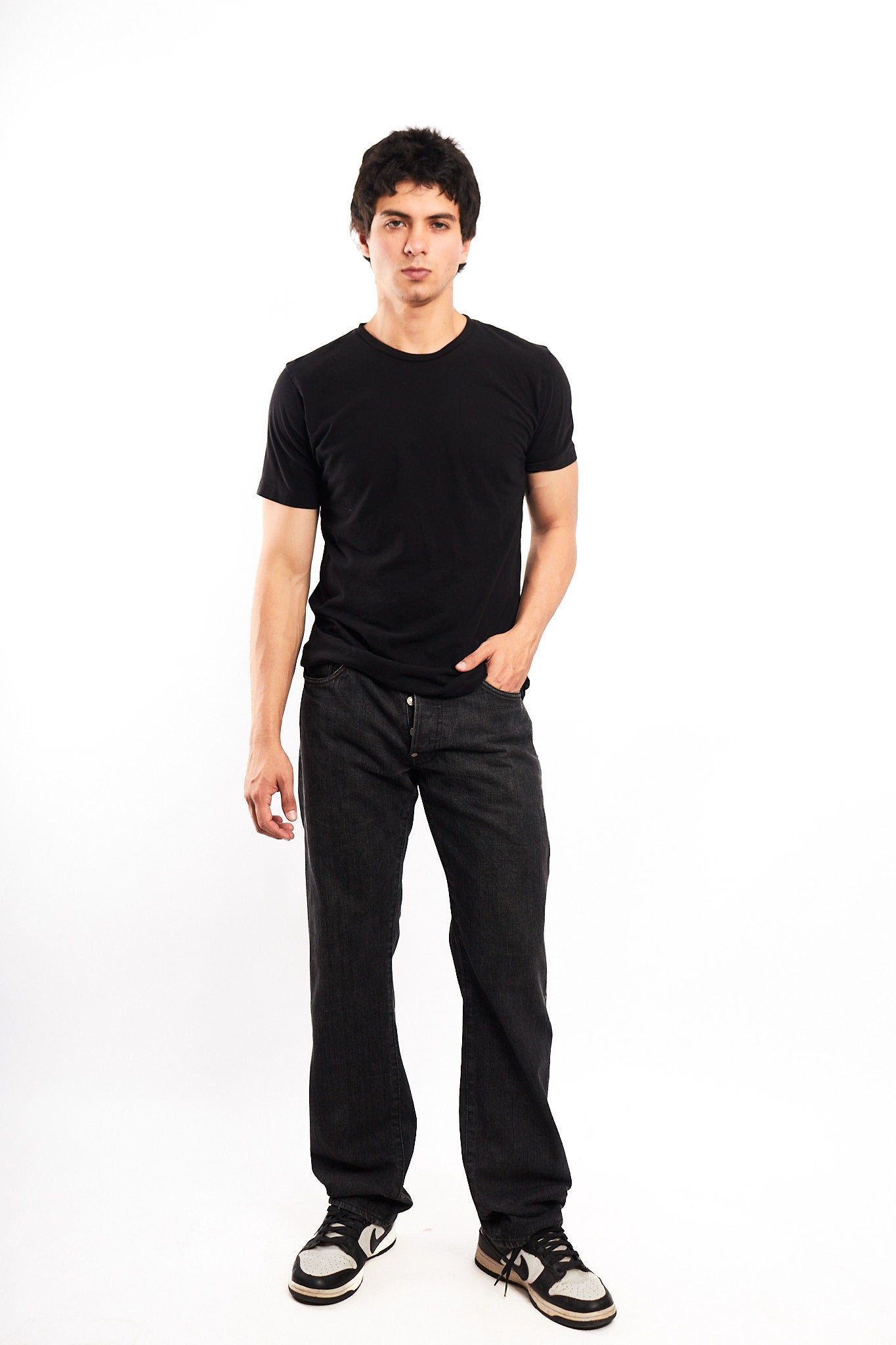 Evisu N° 4128 Leather Inlay and Seagull Pockets Baggy Jean (32)