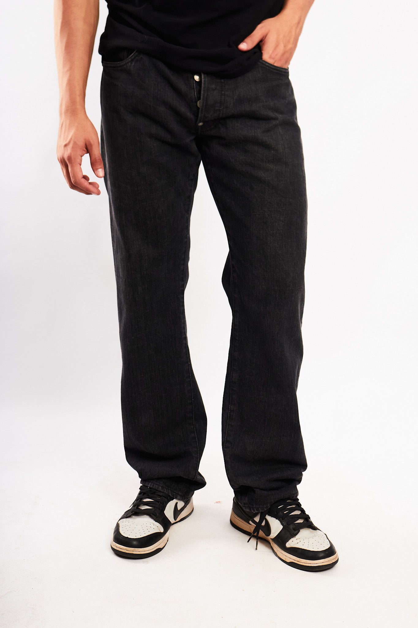 Evisu N° 4128 Leather Inlay and Seagull Pockets Baggy Jean (32)