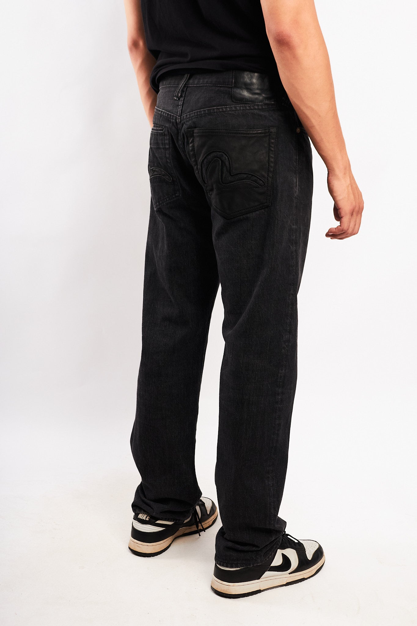 Evisu N° 4128 Leather Inlay and Seagull Pockets Baggy Jean (32)