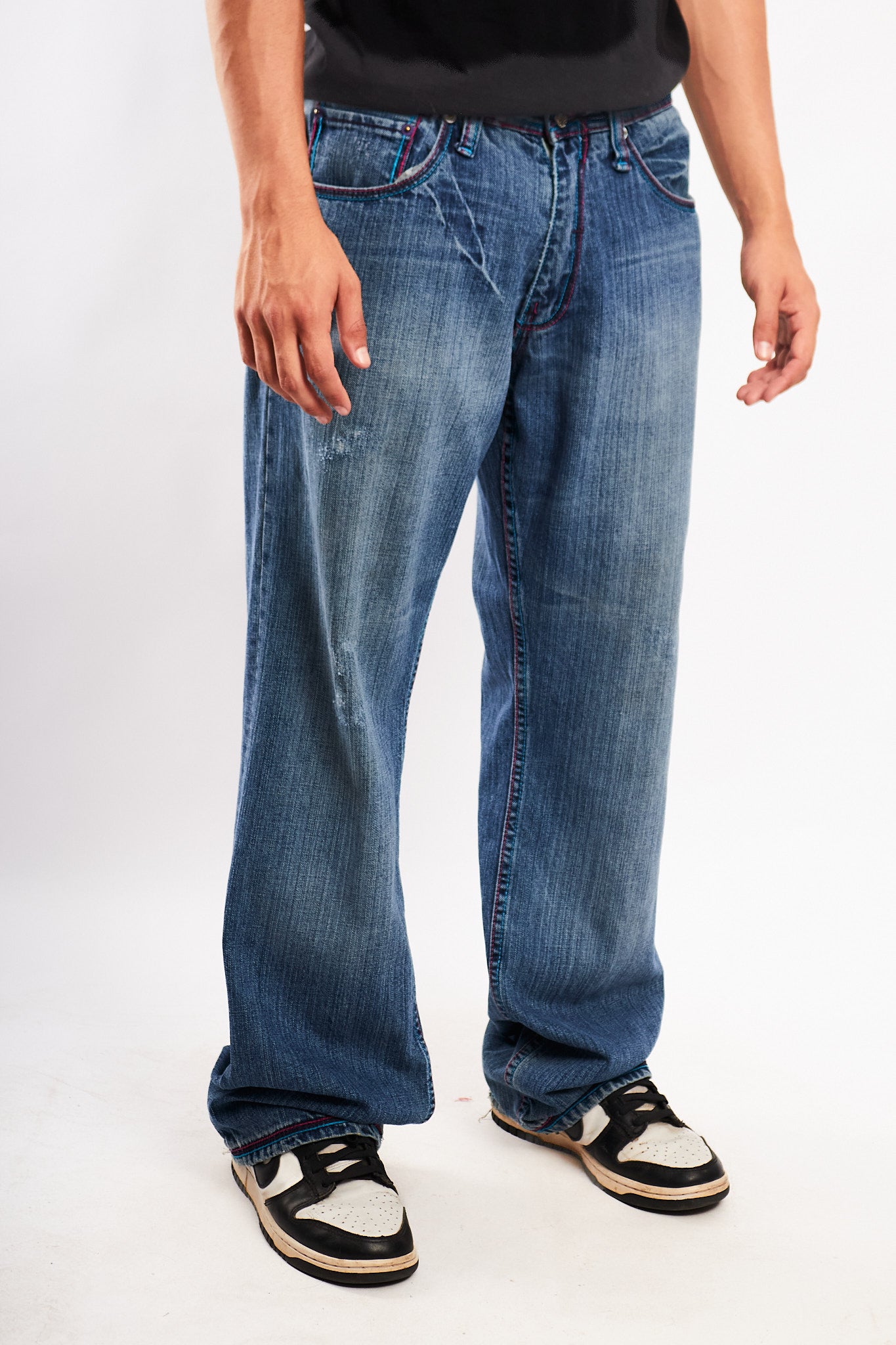 Y2K Vintage Artful Dodgers Graphic Pocket Baggy Jean (32)