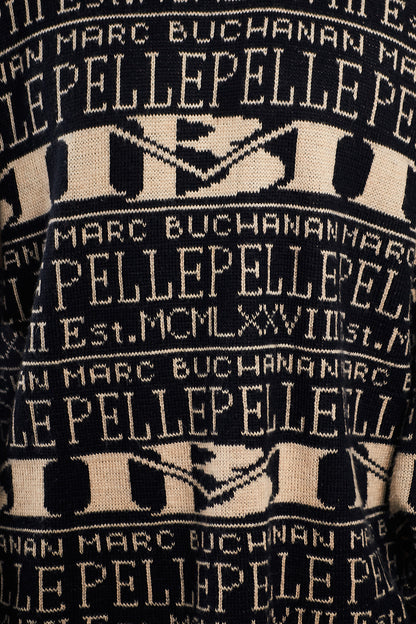 Vintage Y2K Pelle Pelle Marc Buchanan Wool Graphic Sweater (L/XL)